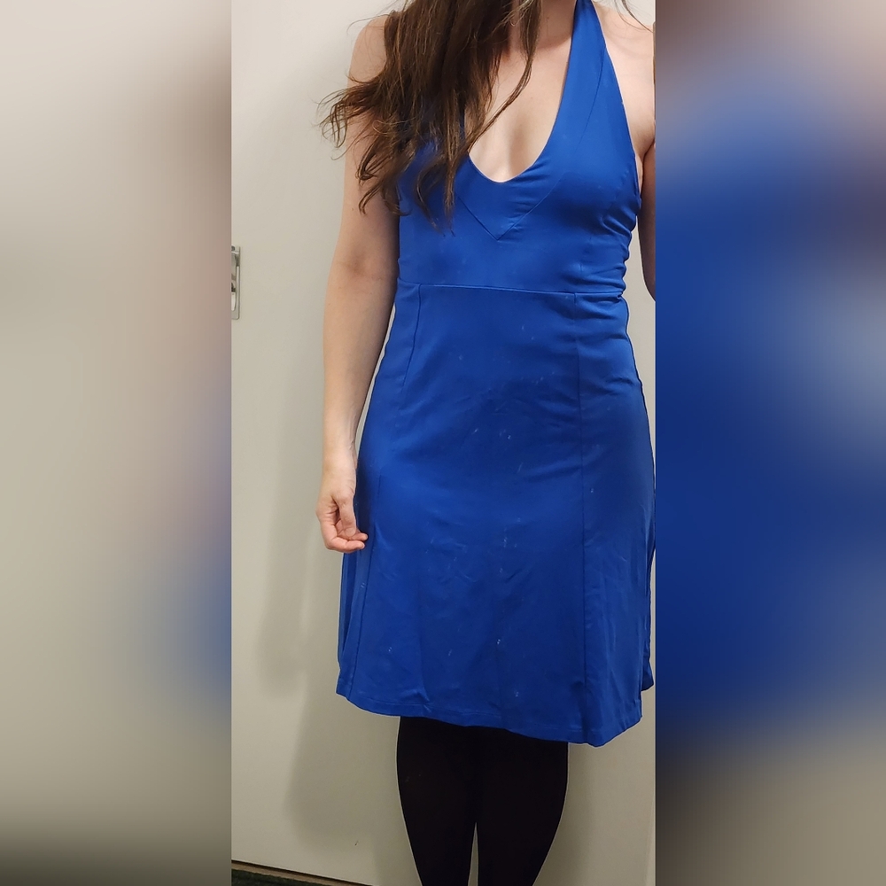 Patagonia Vibrant Blue Midi Halter Dress